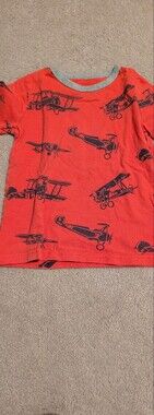 Mini Boden Shirt with Navy Airplane Motif